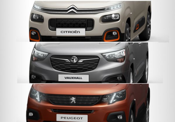 Показаны первые фото новых Peugeot Partner, Citroen Berlingo и Opel Combo