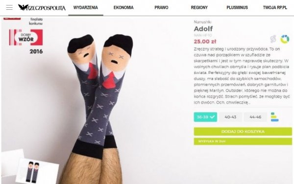 В магазинах Польши появились «Гитлер-носки»