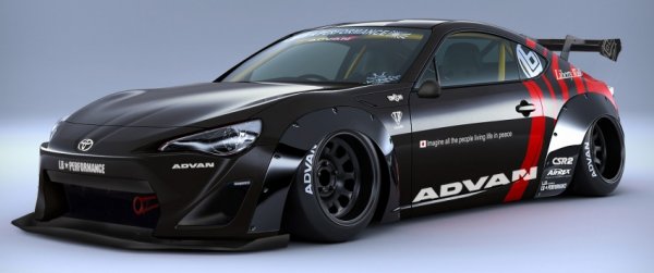 Тюнеры из Liberty Walk показали брутальный боди-кит для Toyota 86