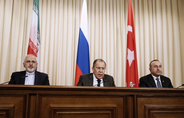 Главы МИД России, Турции и Ирана провели совещание в подготовке форума «Астана-9»