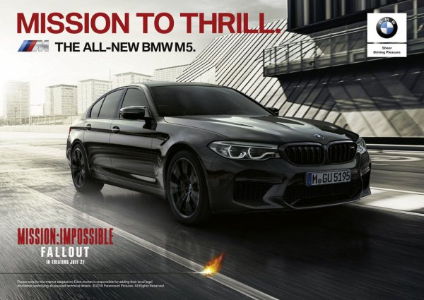 BMW M5 «сыграет» в продолжении «Миссия невыполнима» с Томом Крузом