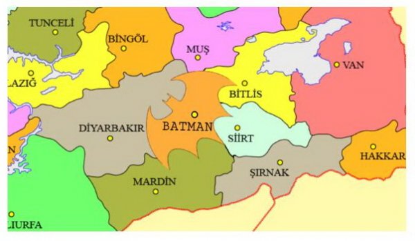 В провинции Батман хотят изменить границы региона, чтобы походить на символ супергероя